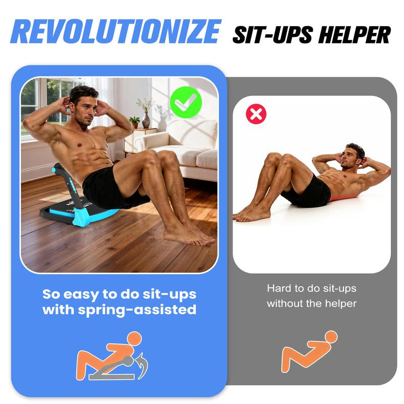 RELIFE Blue Ab Crunch Machine-Core &Tummy Exercise Equipment, Sit-Up and Ab Curl Trainer with 330LB Capacity, Ldeal for Home Gym,Core Strength & Muscle Toning