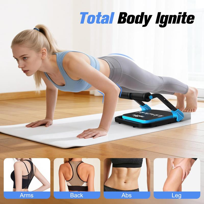 RELIFE Blue Ab Crunch Machine-Core &Tummy Exercise Equipment, Sit-Up and Ab Curl Trainer with 330LB Capacity, Ldeal for Home Gym,Core Strength & Muscle Toning