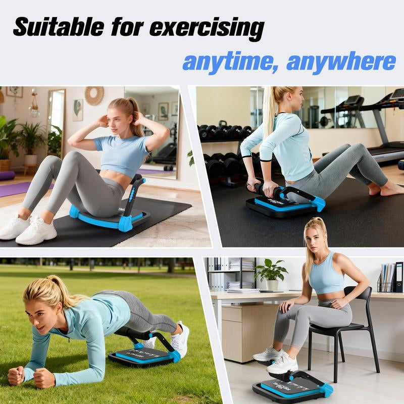 RELIFE Blue Ab Crunch Machine-Core &Tummy Exercise Equipment, Sit-Up and Ab Curl Trainer with 330LB Capacity, Ldeal for Home Gym,Core Strength & Muscle Toning