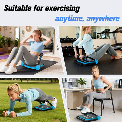 RELIFE Blue Ab Crunch Machine-Core &Tummy Exercise Equipment, Sit-Up and Ab Curl Trainer with 330LB Capacity, Ldeal for Home Gym,Core Strength & Muscle Toning