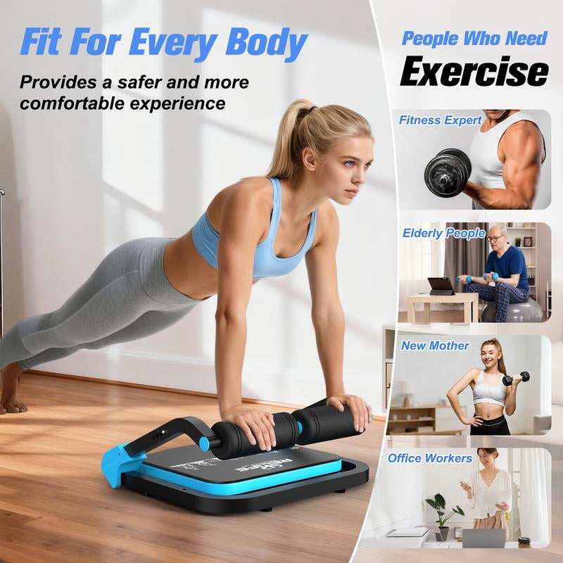 RELIFE Blue Ab Crunch Machine-Core &Tummy Exercise Equipment, Sit-Up and Ab Curl Trainer with 330LB Capacity, Ldeal for Home Gym,Core Strength & Muscle Toning
